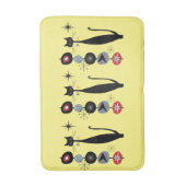 Retro Atomera Mitte Jahrhundert Moderne MCM Coole  Badematte (Vorderseite Vertikal)