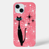 Retro Atomera Mitte Jahrhundert Moderne MCM Coole Case-Mate iPhone Hülle (Rückseite)