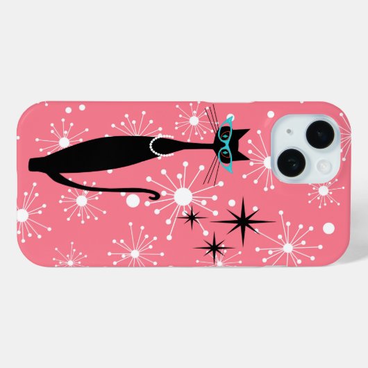 Retro Atomera Mitte Jahrhundert Moderne MCM Coole Case-Mate iPhone Hülle (Rückseite (Horizontal))