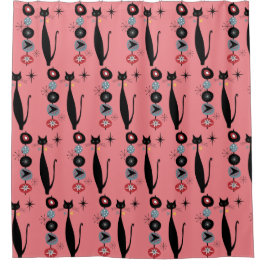 Retro Atomera Mitte Jahrhundert Moderne MCM Coole  Duschvorhang