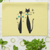 Retro Atomera Mitte Jahrhundert Moderne MCM Coole  Geschirrtuch (Gefaltet)