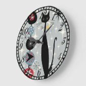 Retro Atomera Mitte Jahrhundert Moderne MCM Coole Große Wanduhr (Winkel)