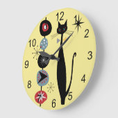 Retro Atomera Mitte Jahrhundert Moderne MCM Coole Große Wanduhr (Winkel)