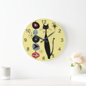 Retro Atomera Mitte Jahrhundert Moderne MCM Coole Große Wanduhr (Zuhause)