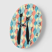 Retro Atomera Mitte Jahrhundert Moderne MCM Coole  Große Wanduhr (Winkel)