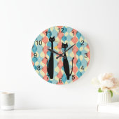 Retro Atomera Mitte Jahrhundert Moderne MCM Coole  Große Wanduhr (Zuhause)