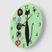 Retro Atomera Mitte Jahrhundert Moderne MCM Coole Große Wanduhr (Winkel)