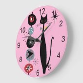 Retro Atomera Mitte Jahrhundert Moderne MCM Coole  Große Wanduhr (Winkel)