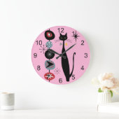 Retro Atomera Mitte Jahrhundert Moderne MCM Coole  Große Wanduhr (Zuhause)