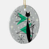 Retro Atomera Mitte Jahrhundert Moderne MCM Coole Keramik Ornament (Rechts)