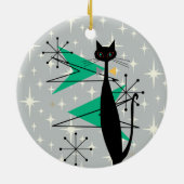 Retro Atomera Mitte Jahrhundert Moderne MCM Coole Keramik Ornament (Hinten)