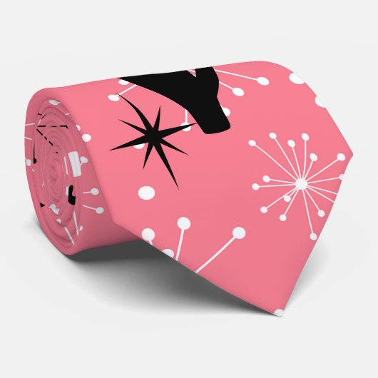 Retro Atomera Mitte Jahrhundert Moderne MCM Coole  Krawatte (Gerollt)