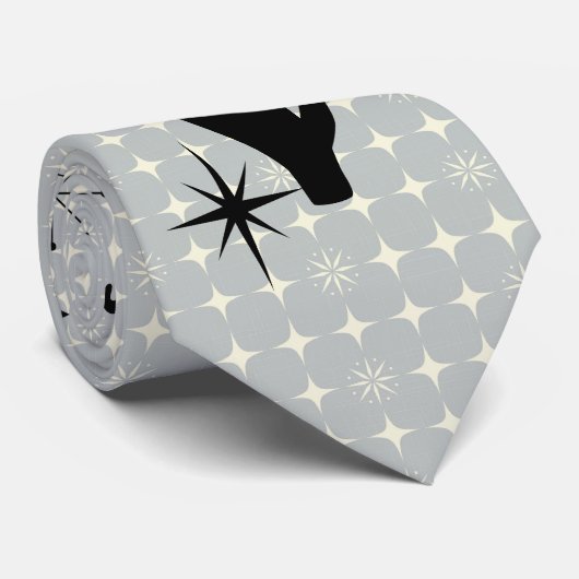Retro Atomera Mitte Jahrhundert Moderne MCM Coole  Krawatte (Gerollt)