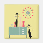 Retro Atomera Mitte Jahrhundert Moderne MCM Coole Magnet (Vorne)