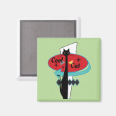 Retro Atomera Mitte Jahrhundert Moderne MCM Coole Magnet (Vorderseite/Rückseite)