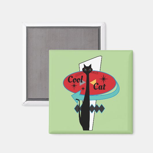 Retro Atomera Mitte Jahrhundert Moderne MCM Coole  Magnet (Vorderseite/Rückseite)