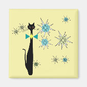 Retro Atomera Mitte Jahrhundert Moderne MCM Coole Magnet (Vorne)