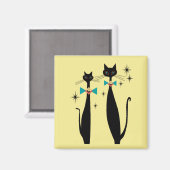 Retro Atomera Mitte Jahrhundert Moderne MCM Coole  Magnet (Vorderseite/Rückseite)