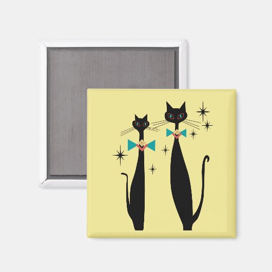 Retro Atomera Mitte Jahrhundert Moderne MCM Coole  Magnet (Vorderseite/Rückseite)