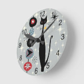 Retro Atomera Mitte Jahrhundert Moderne MCM Coole  Runde Wanduhr (Winkel)