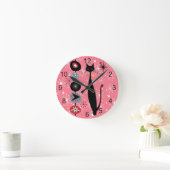 Retro Atomera Mitte Jahrhundert Moderne MCM Coole  Runde Wanduhr (Zuhause)