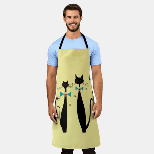 Retro Atomera Mitte Jahrhundert Moderne MCM Coole  Schürze (Getragen)