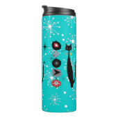 Retro Atomera Mitte Jahrhundert Moderne MCM Coole  Thermosbecher (Nach rechts gedreht)