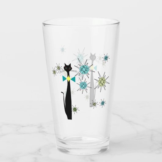 Retro Atomera Mitte Jahrhundert Moderner Cooler Ca Glas (Rückseite)