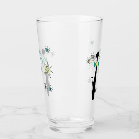 Retro Atomera Mitte Jahrhundert Moderner Cooler Ca Glas (Links)