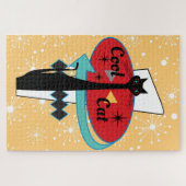 Retro Atomera Mitte Jahrhundert Modernes Cooles Ka Puzzle (Horizontal)