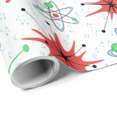 Retro Atomi Weihnachtsfeiertag Geschenkpapier (Rolleneckpunkt)