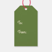 Retro Atomic Age Midjahrhundert Weihnachtspunkte Geschenkanhänger (Rückseite)