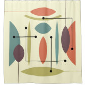 Retro Atomic Angesagt Abstrakt Duschvorhang (Vorderseite)