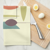 Retro Atomic Angesagt Abstrakt Geschirrtuch (Viertel Falte)