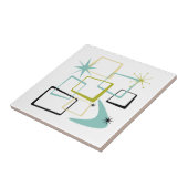 Retro Atomic Ära Stars Boomerang Mitte Jahrhundert Fliese (Seite)