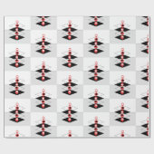 Retro Atomic Art Baubles & Flugzeug Geschenkpapier (Flach)