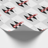 Retro Atomic Art Baubles & Flugzeug Geschenkpapier (Ecke)