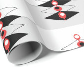 Retro Atomic Art Baubles & Flugzeug Geschenkpapier (Rolleneckpunkt)