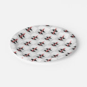 Retro Atomic Art Baubles & Flugzeug Pappteller (Schrägansicht)