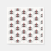 Retro Atomic Art Baubles & Flugzeug Serviette (Vorderseite)