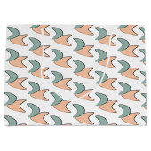 Retro Atomic Art Crescents Muster Geschenktasche Große Geschenktüte (Vorderseite)