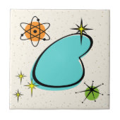 Retro Atomic Boomerang Keramik Tile Fliese (Vorderseite)