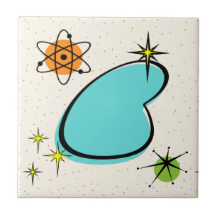 Retro Atomic Boomerang Keramik Tile Fliese