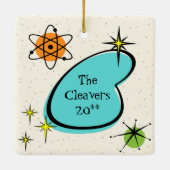 Retro Atomic Boomerang und Keramik Ornament (Rückseite)