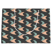 Retro Atomic Crescents Muster Geschenktasche Große Geschenktüte (Vorderseite)