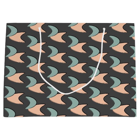 Retro Atomic Crescents Muster Geschenktasche Große Geschenktüte (Vorderseite)