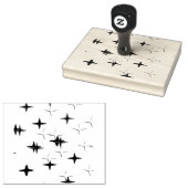 Retro Atomic Diamond Star Formen Gummistempel (Stempel)