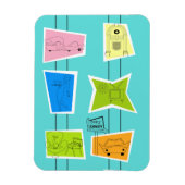 Retro Atomic Kitsch Flexible Magnet (Vertikal)