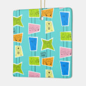 Retro Atomic Kitsch Keramik Ornament (Links)