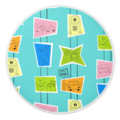 Retro Atomic Kitsch Keramik Pull Keramikknauf (Vorderseite)